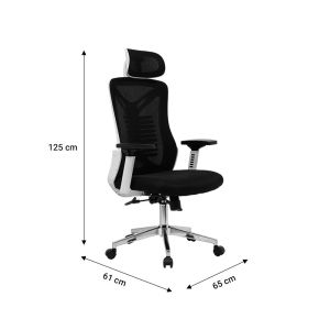 Andrew office chair with mesh in black and white
