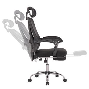 Office chair Barnet Hm18258.01 black mesh - black frame with nylon 61x62x123cm.