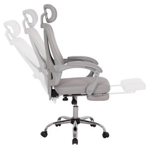 Office chair Barnet Hm18258.02 gray mesh - gray frame, nylon 61x62x123cm.