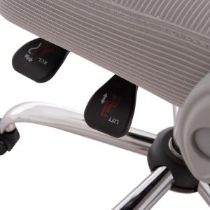 Office chair Barnet Hm18258.02 gray mesh - gray frame, nylon 61x62x123cm.