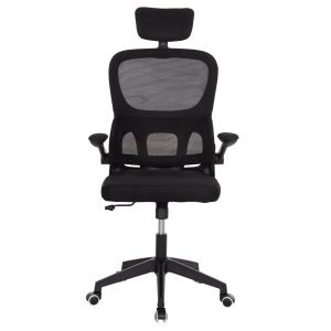 Office chair Baston Hm18236.01 black mesh fabric and Pp frame 64x60x117-127cm.