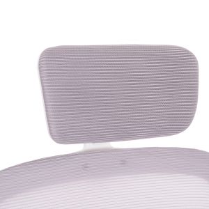 Office chair Baston HM18236.03 gray mesh fabric and white Pp frame 64x60x127cm.