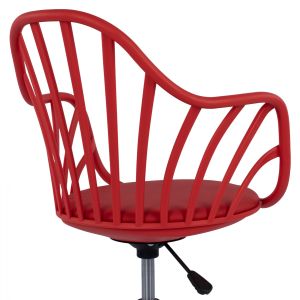Office chair Becky, red color, 57x57x96cm Hm8457,04