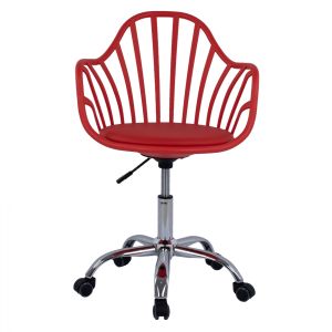 Office chair Becky, red color, 57x57x96cm Hm8457,04