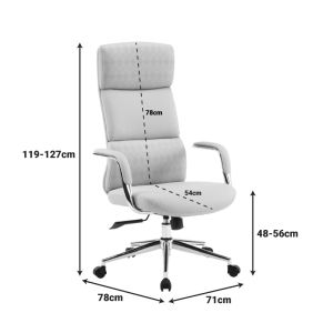 Office chair Bendona beige, Pu 71x78x119-127 cm
