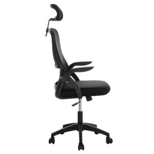 Office chair Blazer Hm1205.01 black mesh fabric - black armrests 60x58x110-130cm.