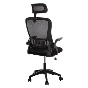 Office chair Blazer Hm1205.01 black mesh fabric - black armrests 60x58x110-130cm.
