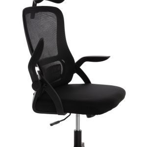 Office chair Blazer Hm1205.01 black mesh fabric - black armrests 60x58x110-130cm.