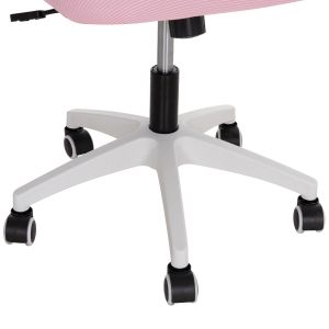 Office chair Blazer HM1205.04 pink mesh fabric - white armrests 60x58x110-130cm.