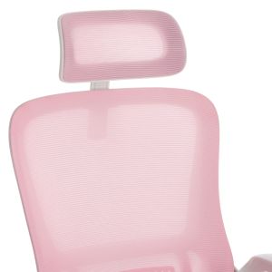 Office chair Blazer HM1205.04 pink mesh fabric - white armrests 60x58x110-130cm.
