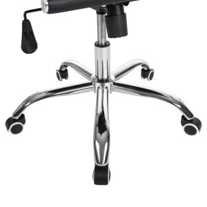 Boss office chair, black Pu- chromed metal frame and base 55x59x110 cm Hm1059.31