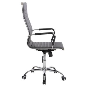 Boss office chair, black Pu- chromed metal frame and base 55x59x110 cm Hm1059.31