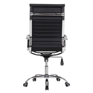 Boss office chair, black Pu- chromed metal frame and base 55x59x110 cm Hm1059.31