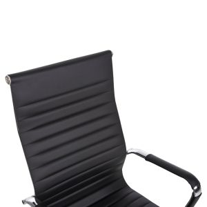 Boss office chair, black Pu- chromed metal frame and base 55x59x110 cm Hm1059.31