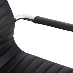 Boss office chair, black Pu- chromed metal frame and base 55x59x110 cm Hm1059.31