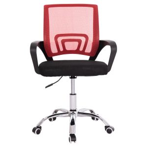 Office chair Bristone HM1058.37 chrome legs - red-black mesh 59x53x80-90cm.