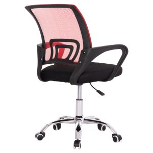 Office chair Bristone HM1058.37 chrome legs - red-black mesh 59x53x80-90cm.