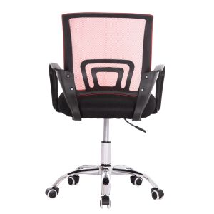 Office chair Bristone HM1058.37 chrome legs - red-black mesh 59x53x80-90cm.