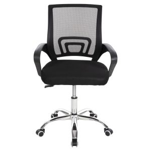 Bristone office chair, chrome legs, black mesh, tilt, 56x53x93cm HM1058,31