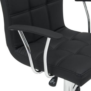 Офис стол Buleco Pu черен 56x46x74-86см
