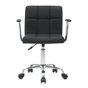 Офис стол Buleco Pu черен 56x46x74-86см