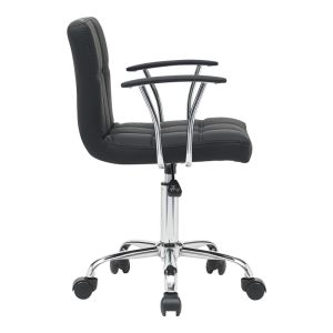 Офис стол Buleco Pu черен 56x46x74-86см