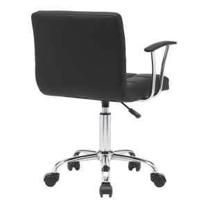 Офис стол Buleco Pu черен 56x46x74-86см