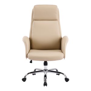 Office chair Derjio beige, Pu 68x66x115cm