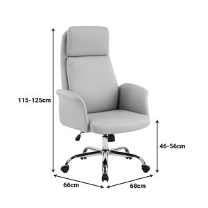 Office chair Derjio beige, Pu 68x66x115cm