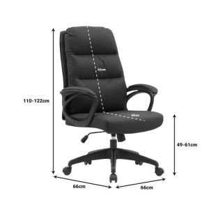 Enfiria Pu office chair in black color
