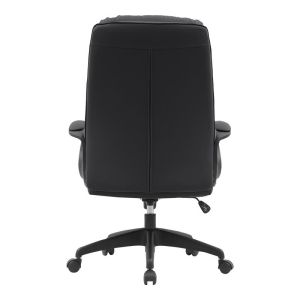 Enfiria Pu office chair in black color