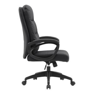 Enfiria Pu office chair in black color