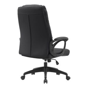 Enfiria Pu office chair in black color
