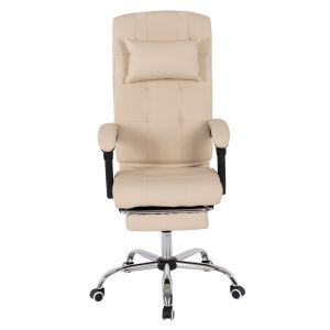 Executive office chair, beige with removable footrest Hm1057,12 58x71x128cm