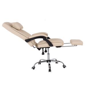 Executive office chair, beige with removable footrest Hm1057,12 58x71x128cm