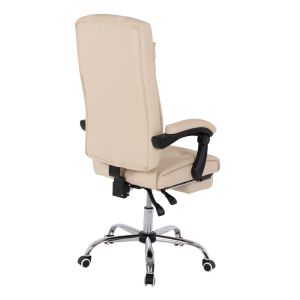 Executive office chair, beige with removable footrest Hm1057,12 58x71x128cm