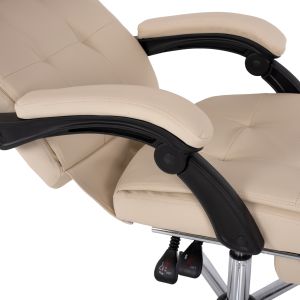 Executive office chair, beige with removable footrest Hm1057,12 58x71x128cm