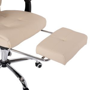 Executive office chair, beige with removable footrest Hm1057,12 58x71x128cm