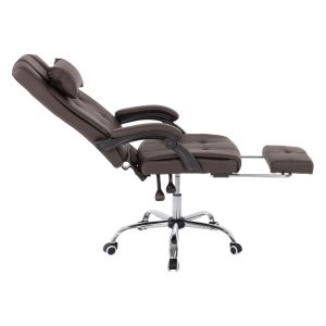 Executive office chair, brown with removable footrest Hm1057,19 58x71x128cm