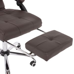 Executive office chair, brown with removable footrest Hm1057,19 58x71x128cm