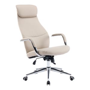 Office chair Ferka beige, Pu 64x71x120-128 cm