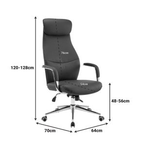 Office chair Ferka black, Pu 64x71x120-128 cm