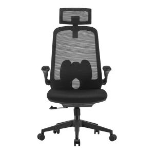 Офис стол Fl286 черна облегалка - черна седалка 62x63x123см