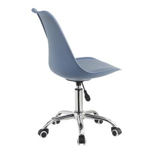 Office chair Gaston Ii Pp-pu in light blue color 48x57x77-90cm