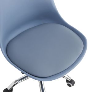 Office chair Gaston Ii Pp-pu in light blue color 48x57x77-90cm