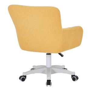 Givole office chair made of yellow boucle fabric 55x55x75-84 cm