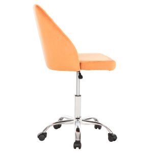 Офис стол Hollis Orange кадифе-метална основа 58x58x85hcm Hm9008
