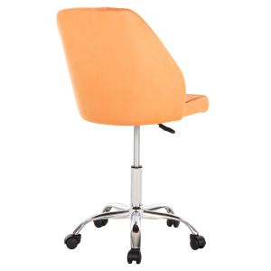 Офис стол Hollis Orange кадифе-метална основа 58x58x85hcm Hm9008