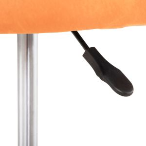 Офис стол Hollis Orange кадифе-метална основа 58x58x85hcm Hm9008