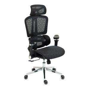 Jeffer Mesh office chair in black color 67x62x115-125cm